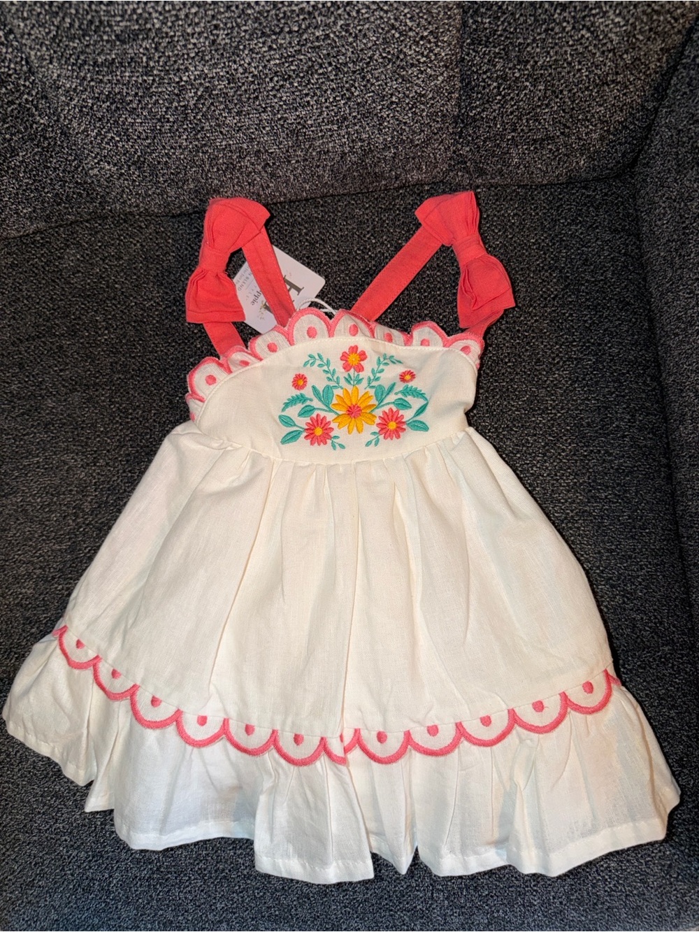 💐Haute Hippie white and coral pink dress💐